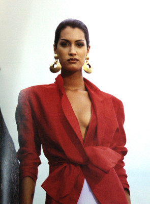 Yasmeen Ghauri ~ Gianfranco Ferre SS 1993 catalogue by Gian Paolo Barbieri