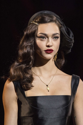 Zhenya Katava - Dolce&amp;Gabbana Fall/Winter 2019 Fashion Show in Milan