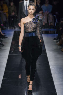 Zhenya Katava - Giorgio Armani Fall/Winter 2019 Fashion Show in Milan 