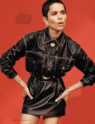 ZOE KRAVITZ in Io Donna Del Corriere Della Sera, November 2018