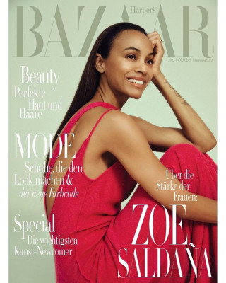 Zoe Saldana for Harper&#039;s BAZAR oct 2023