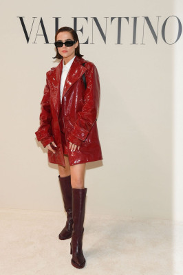 Zoey Deutch at the Valentino Fashion Show in Paris 03/01/20