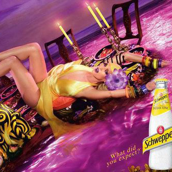 Ума Турман для рекламной кампании Schweppes