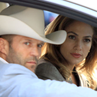 Дженнифер Лопес и Джейсон Стэтэм на съемках фильма «Паркер»