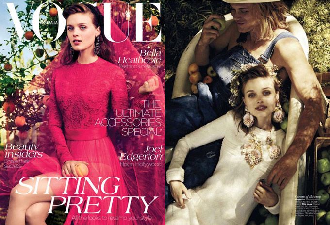 Белла Хиткот в австралийском Vogue