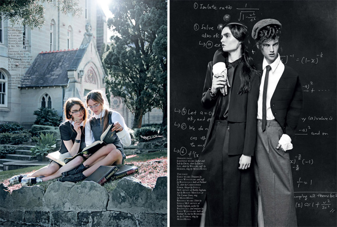 Модели в роли студенток