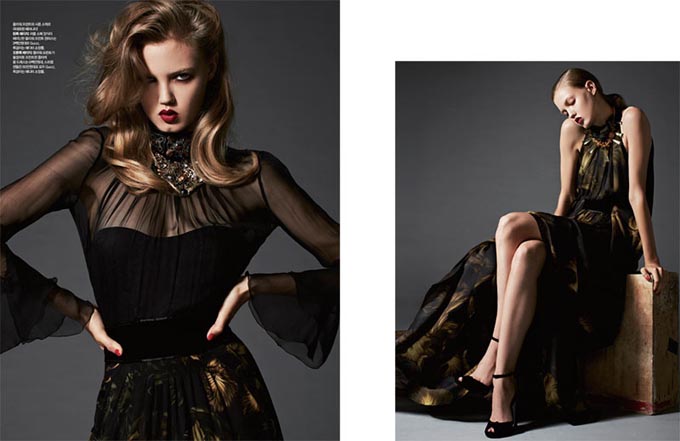 Линдси Виксон в корейском Harper’s Bazaar