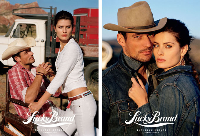 Дэвид Ганди и Изабели Фонтана в рекламе Lucky Brand 