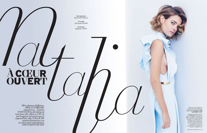 Наталья Водянова в парижском L’Officiel