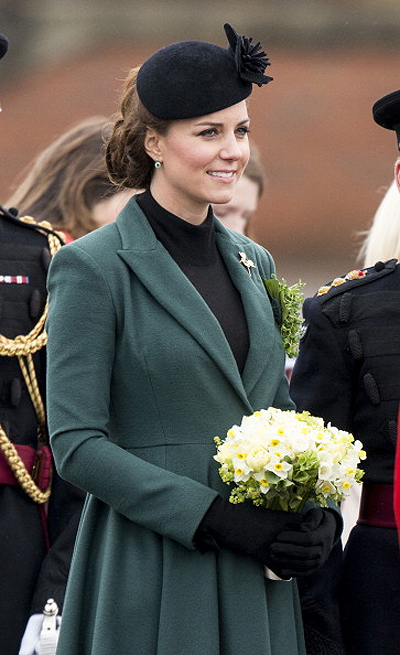 Принц Уильям и герцогиня Кэмбриджская на параде в честь Дня святого Патрика