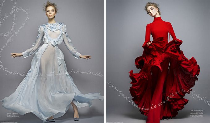 Саша Лусс в испанском Harper’s Bazaar