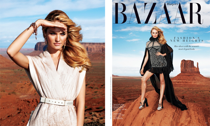 Кэндис Свэйнпоул в Harper’s Bazaar