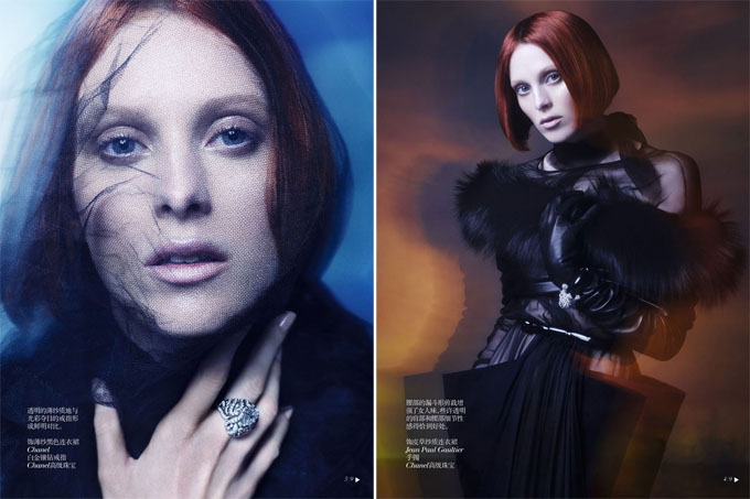 Карен Элсон в китайском Vogue