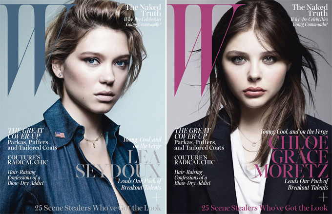 Леа Сейду и Хлоэ Морец в журнале W