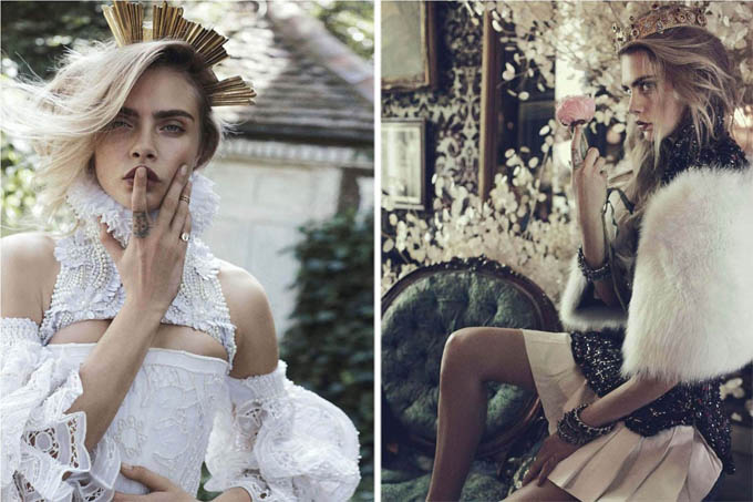 Кара Делевинь в австралийском Vogue