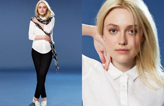 Дакота Фэннинг рекламирует японский модный бренд Uniqlo