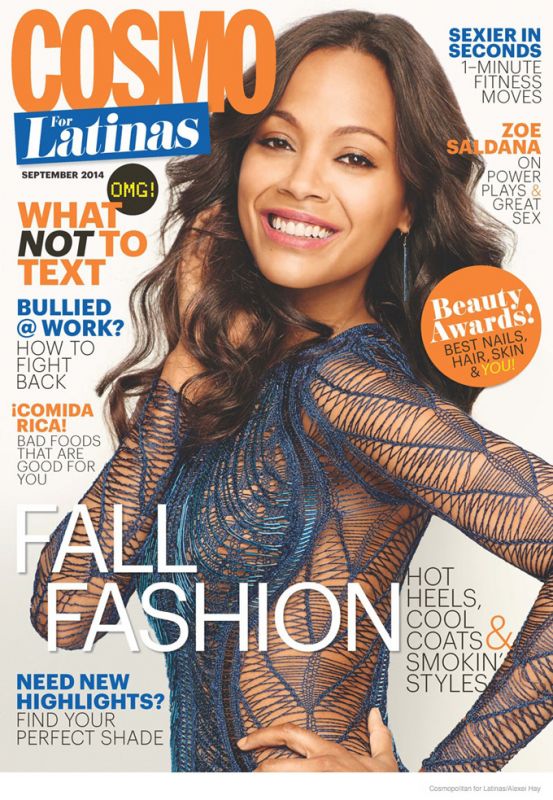 Зое Салдана в журнале Cosmopolitan 