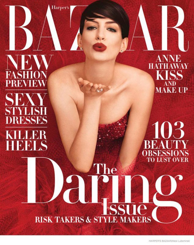 Энн Хэтэуэй в американском Harper’s Bazaar