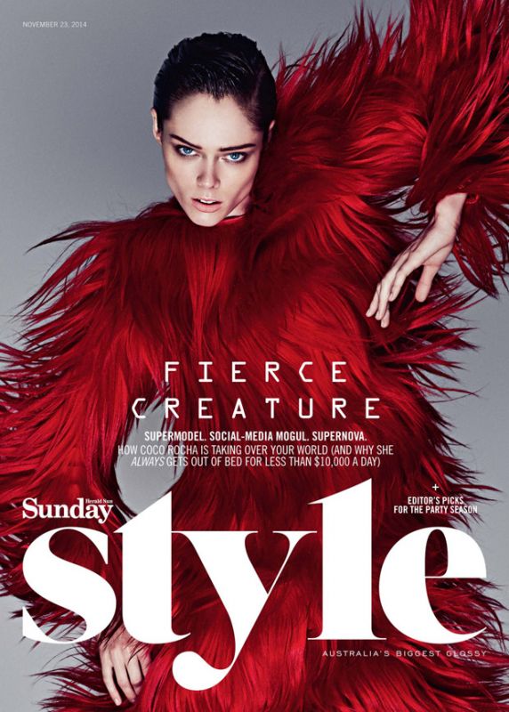 Коко Роша в австралийском Sunday Style