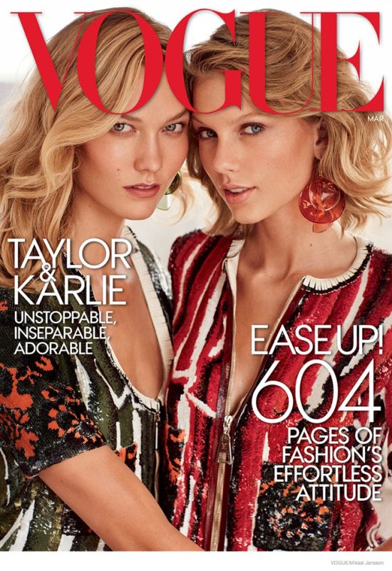 Тэйлор Свифт и Карли Клосс в американском Vogue
