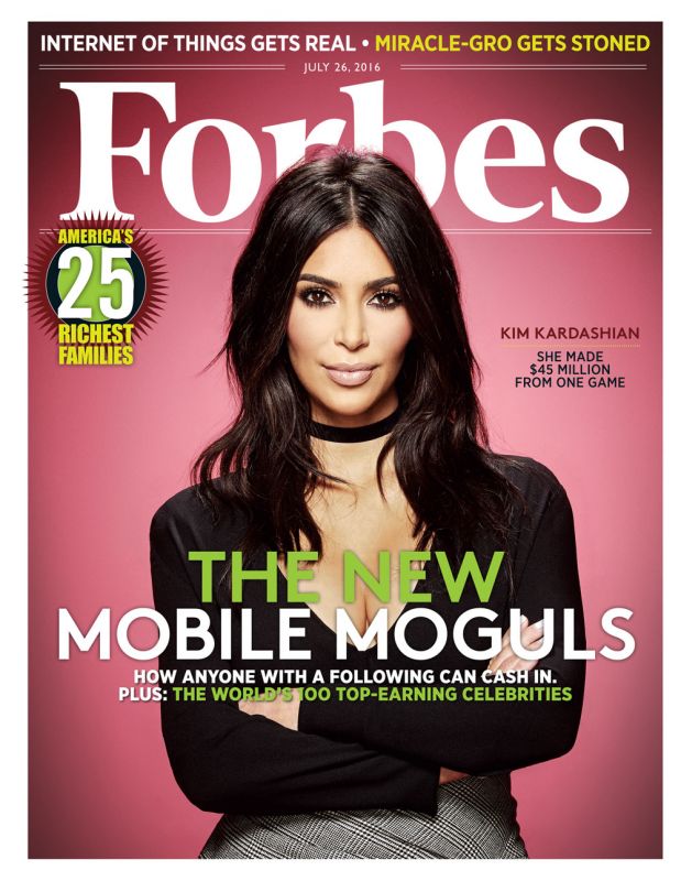 Ким Кардашьян на обложке Forbes