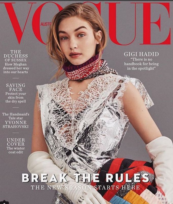 Джиджи Хадид на страницах австралийского Vogue